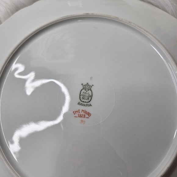 VTG (4) Paul Muller Selb "The Minto" #1328 Bavaria Germany 10" Dinner Plates - Picture 4 of 5